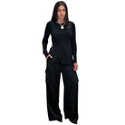 Black Satin Cargo Pants – Alicia DiMichele Boutique