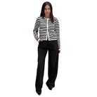 Pearl Embellished Striped Cardigan – Alicia DiMichele Boutique