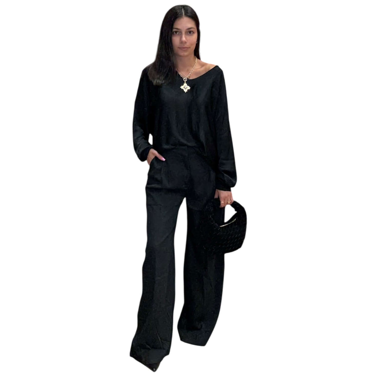 Black Italian Satin Blouse – Alicia DiMichele Boutique
