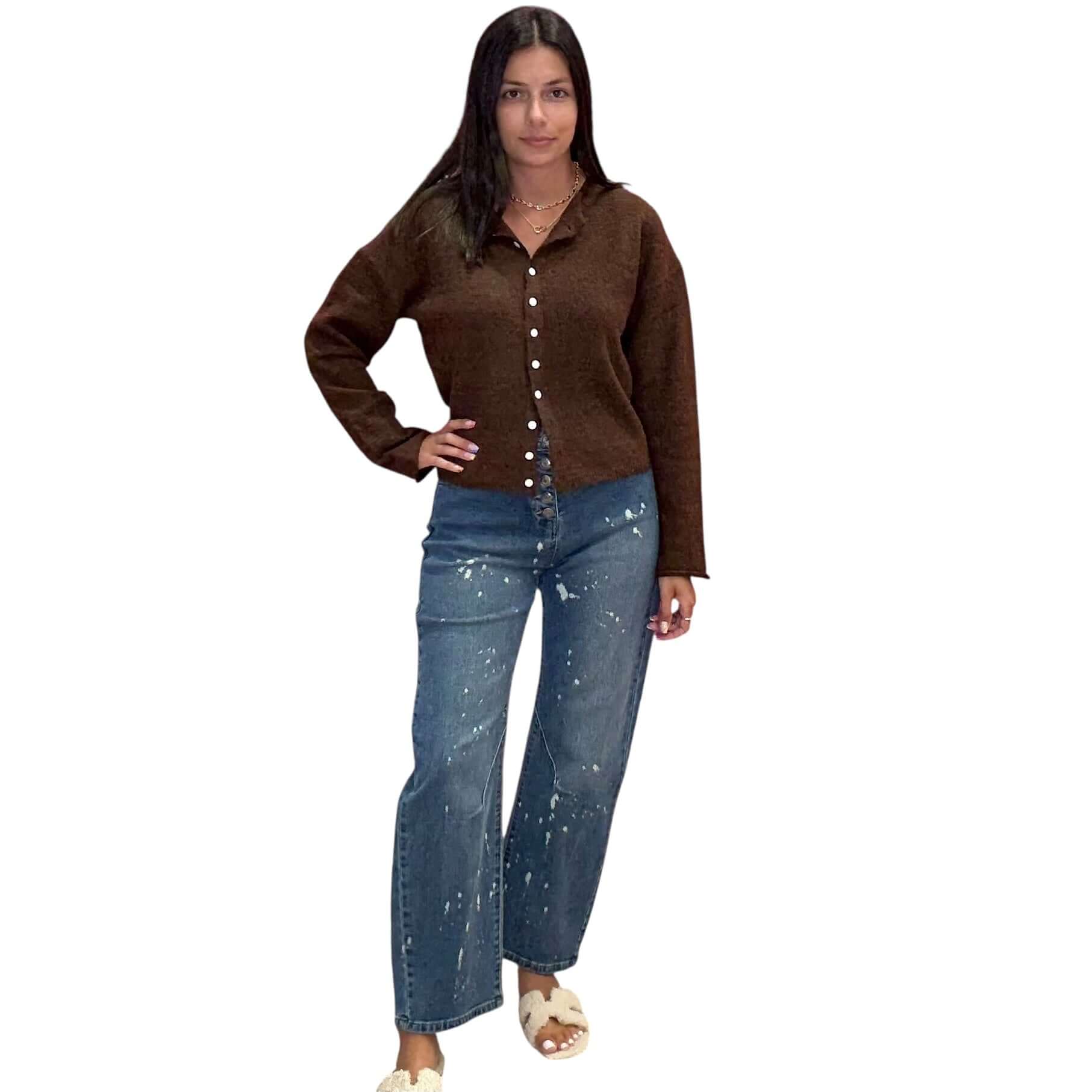 Everyday Ease Cardigan - Chocolate – Alicia DiMichele Boutique