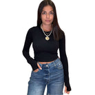 Luxe Ribbed Crop Top - Black – Alicia DiMichele Boutique