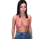 Lace Halter Bralette - Candy Apple – Alicia DiMichele Boutique
