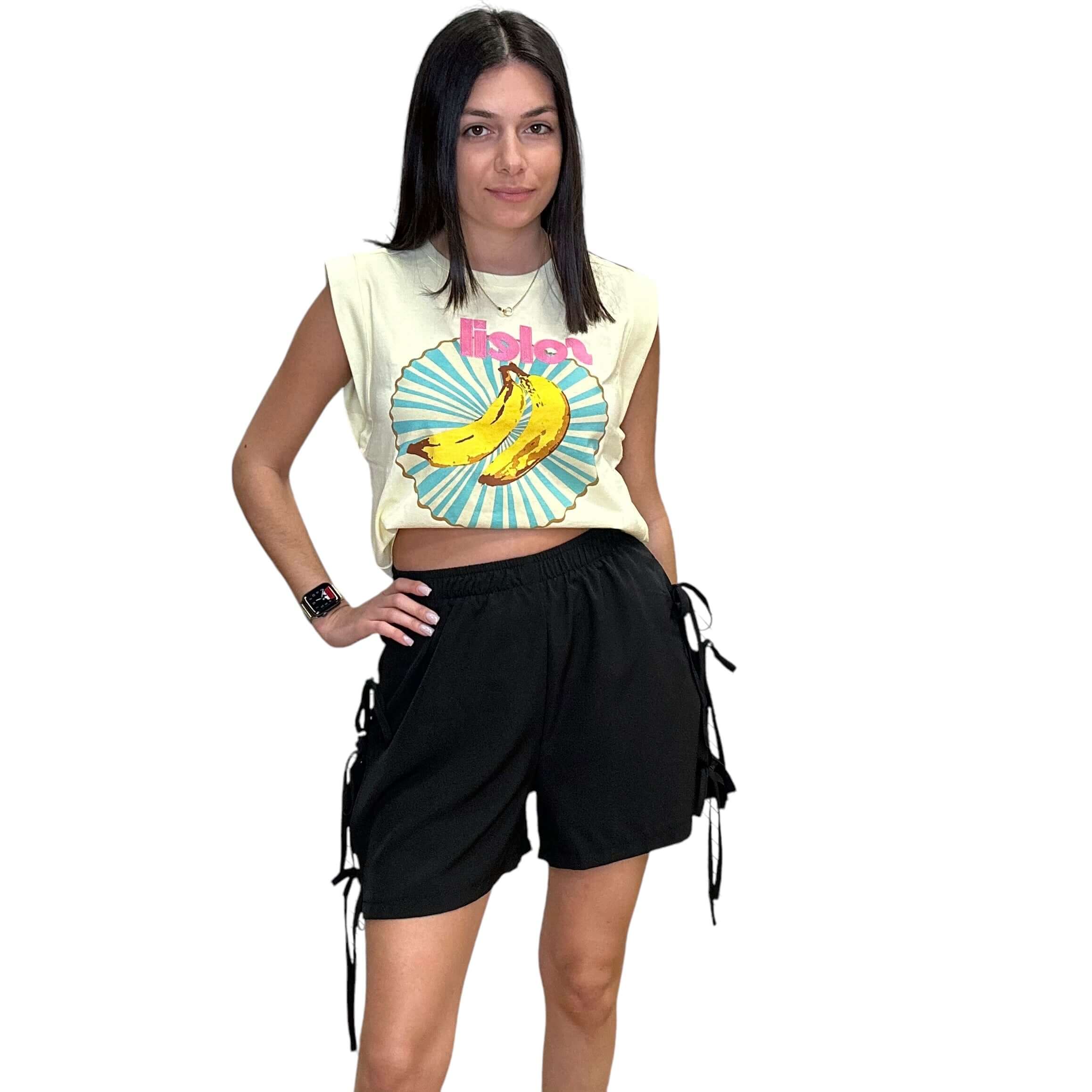 Side Tie Bow Shorts - Black – Alicia DiMichele Boutique