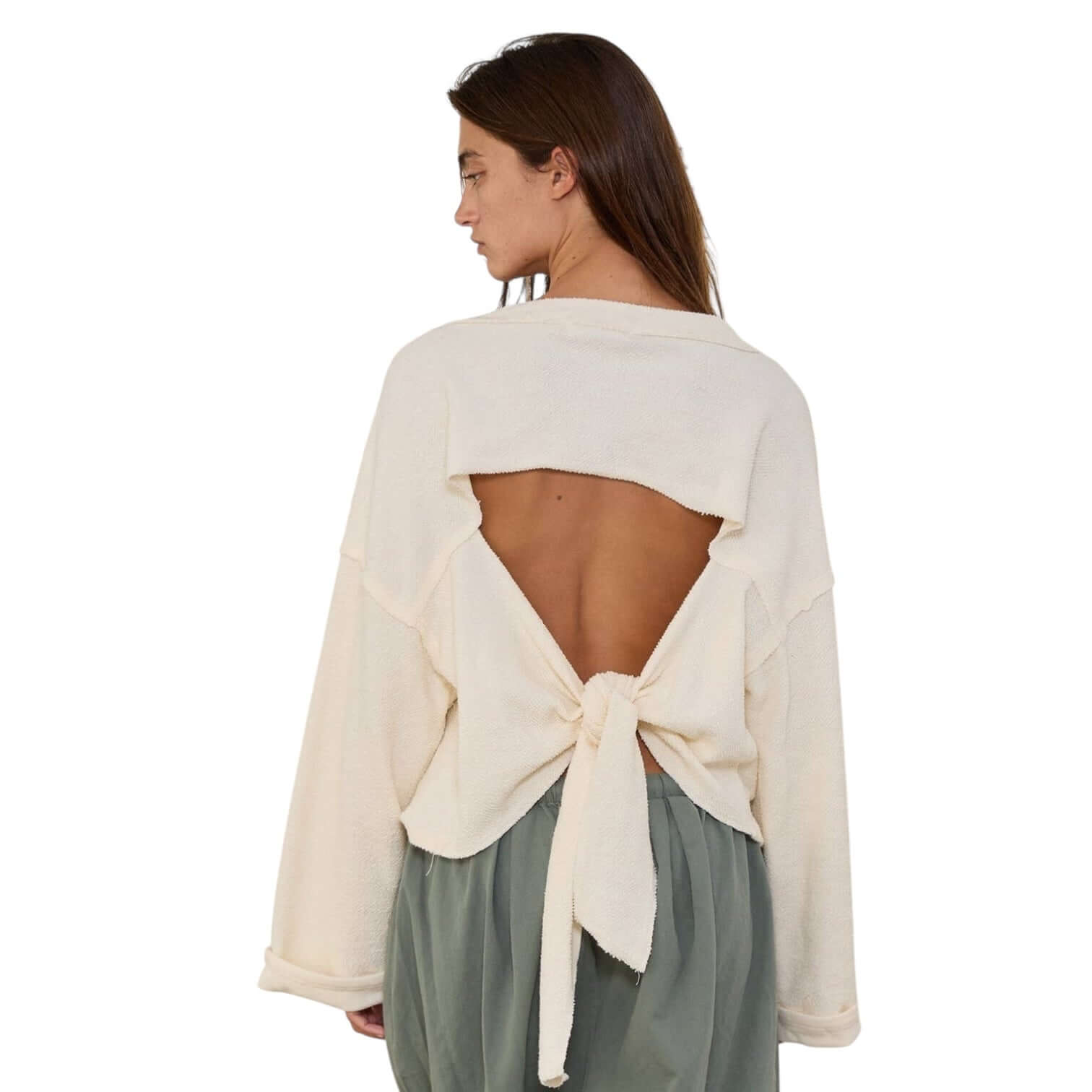 Back Tie Slouchy Crop Top – Alicia DiMichele Boutique