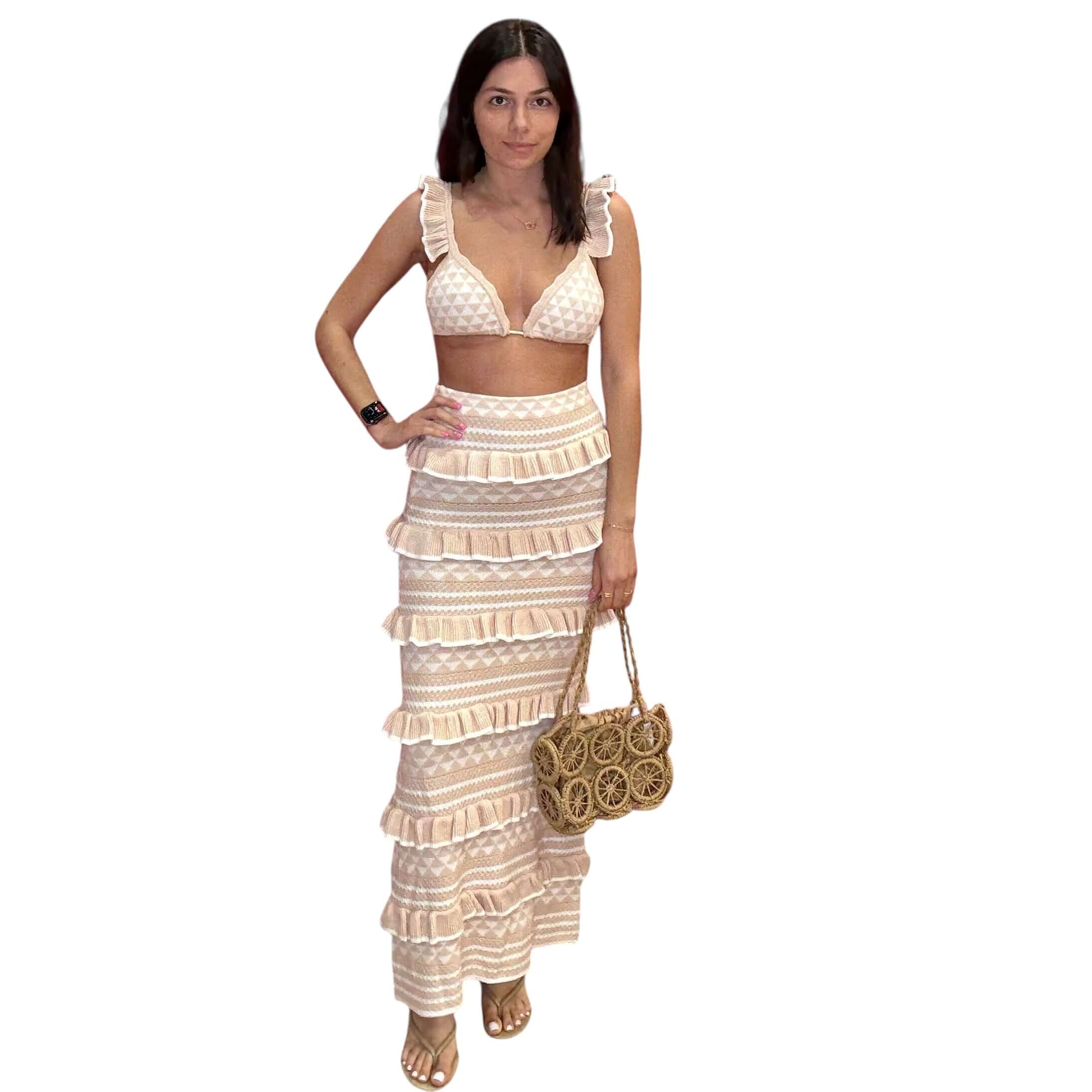 Sandlight Ruffle Knit Skirt Set – Alicia DiMichele Boutique