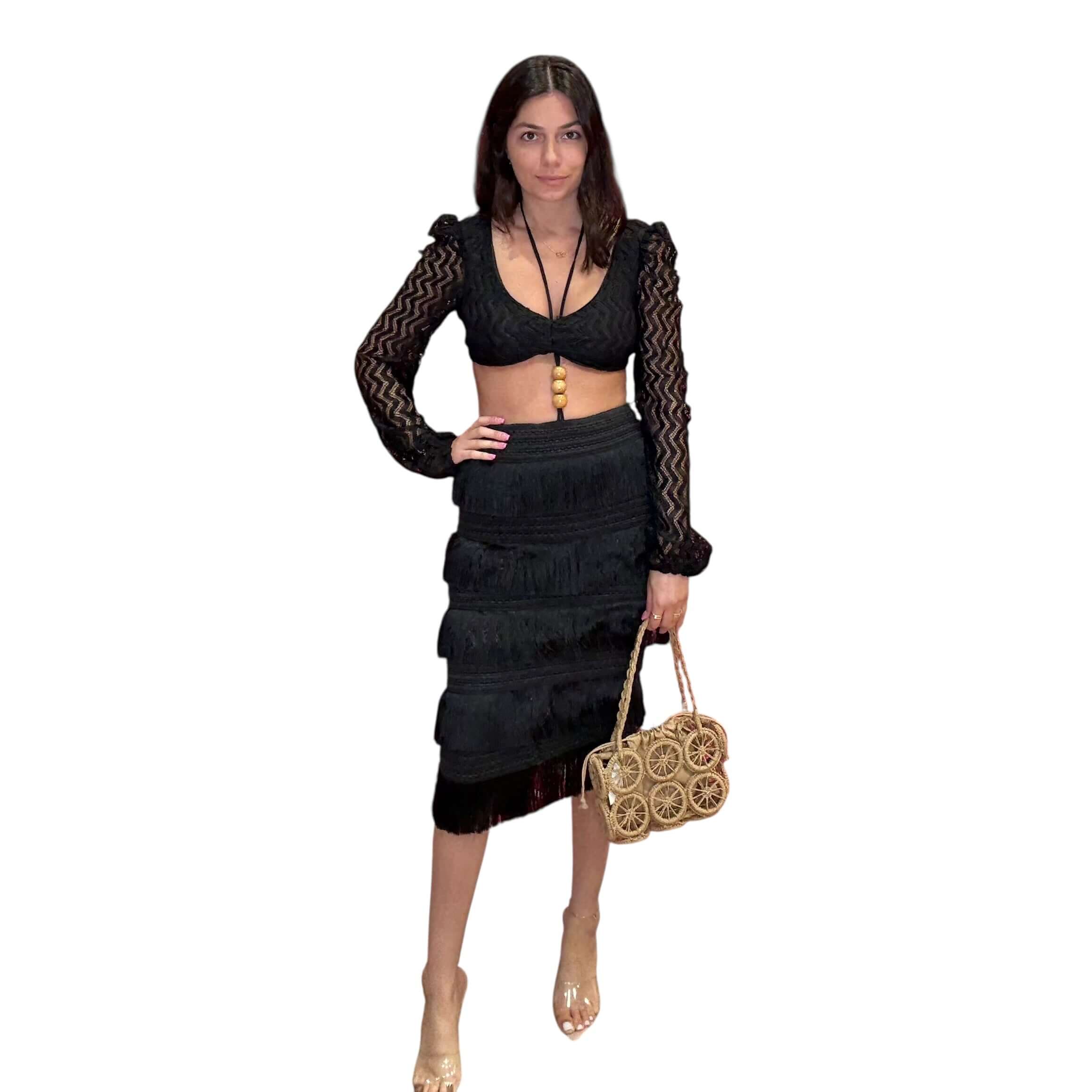 Static Tier Fringe Skirt Set – Alicia DiMichele Boutique