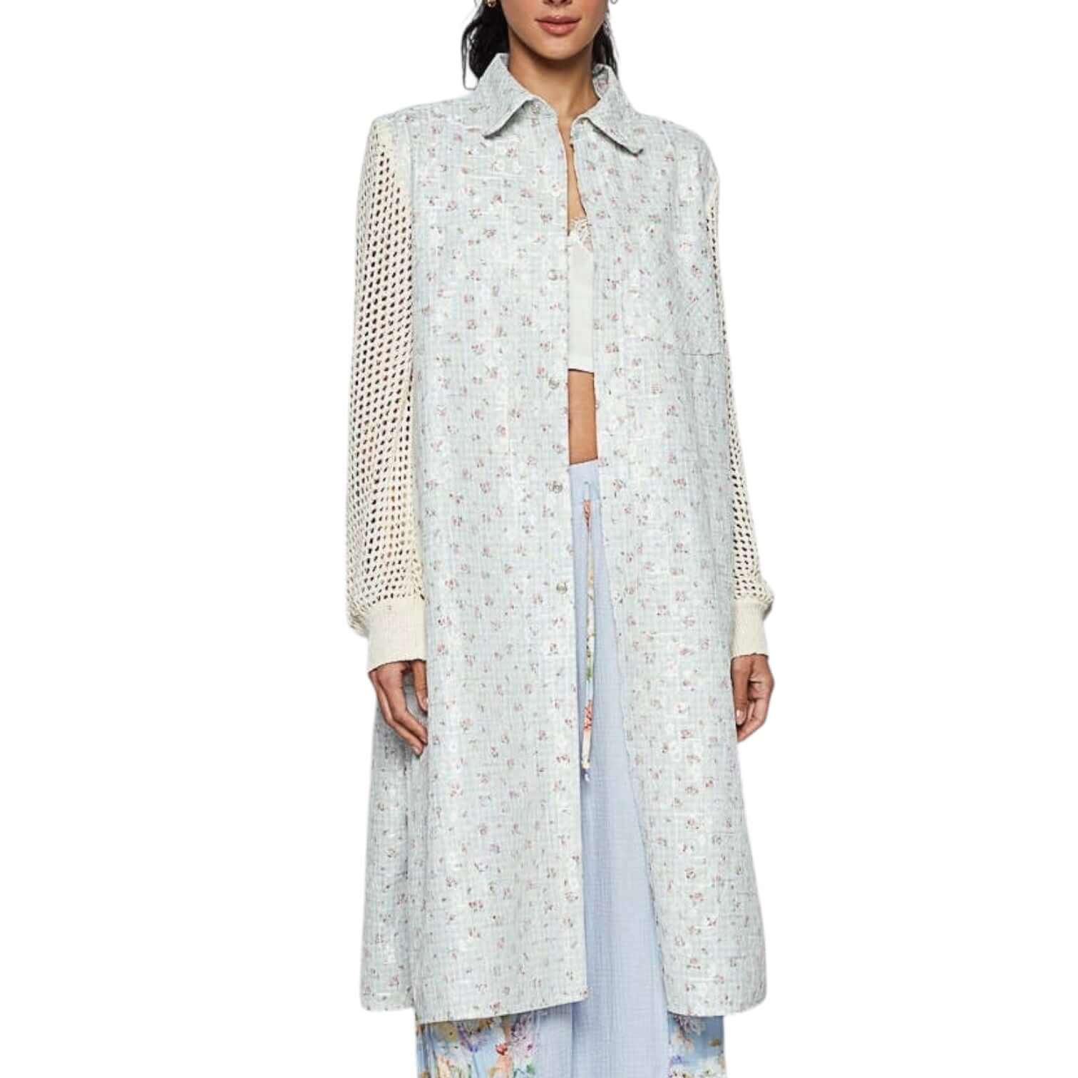 Longline Floral Crochet Jacket – Alicia DiMichele Boutique