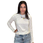 Long Sleeve Bubble Hem Top – Pearl – Alicia DiMichele Boutique