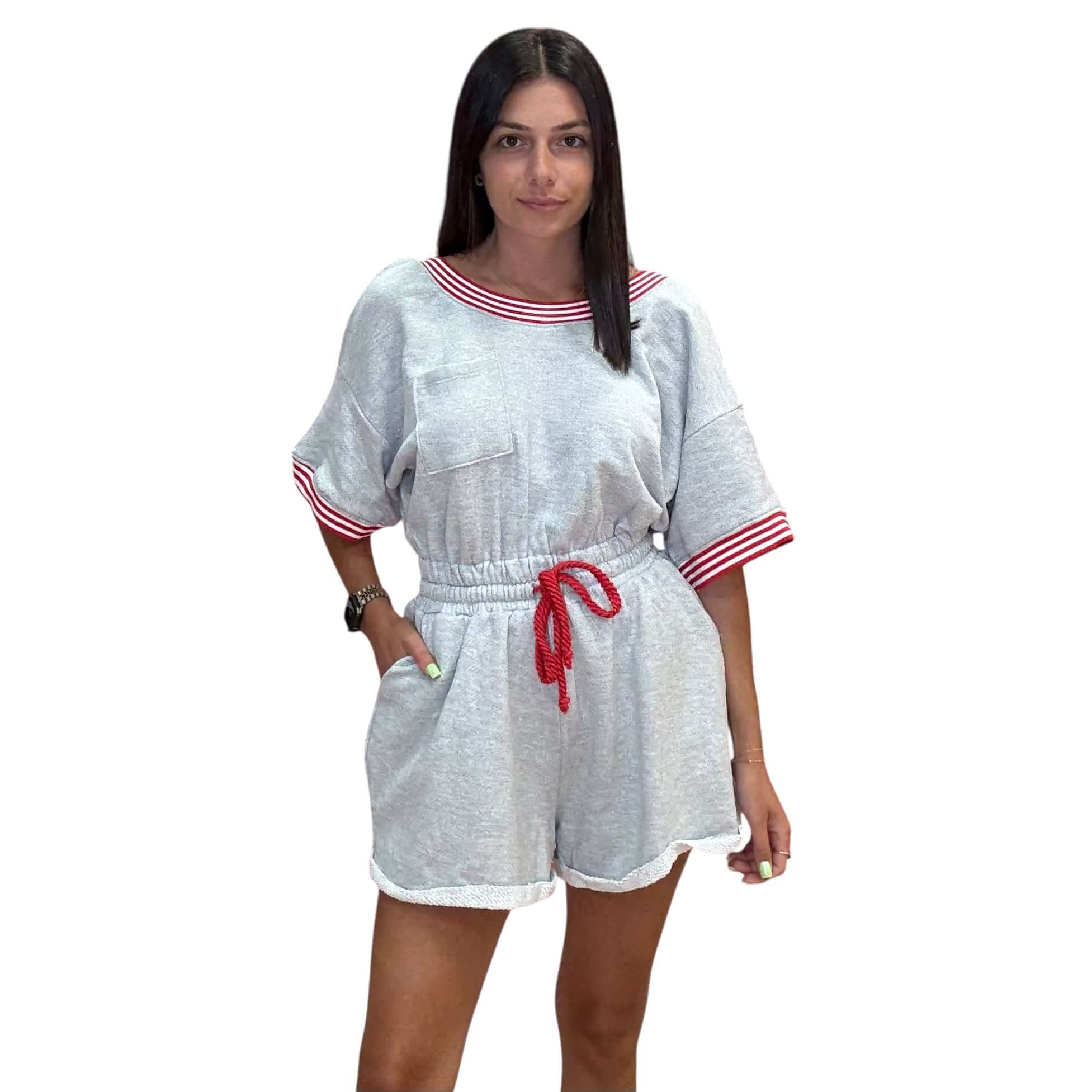 Heather Grey Terry Romper – Alicia DiMichele Boutique