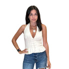 Champagne Chiffon Halter Top – Alicia DiMichele Boutique