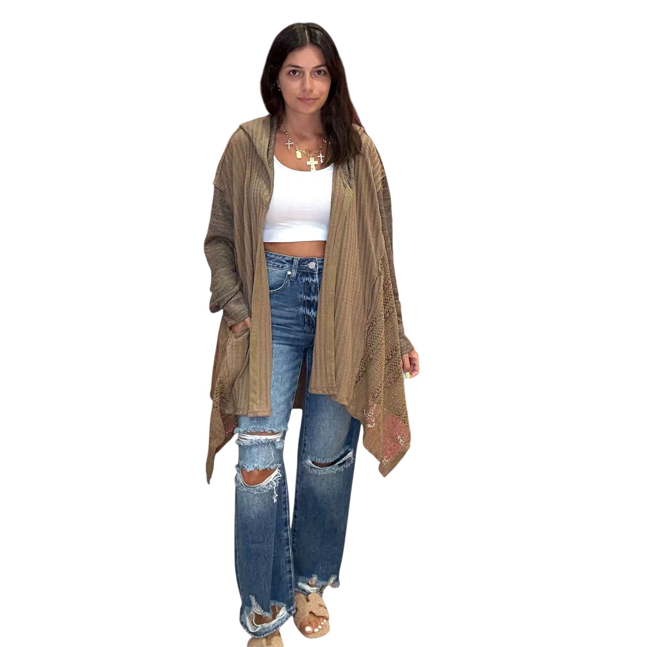 Coffee House Lace Hoodie Cardigan – Alicia DiMichele Boutique