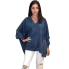 Effortless Mineral Washed Pullover - Navy – Alicia DiMichele Boutique