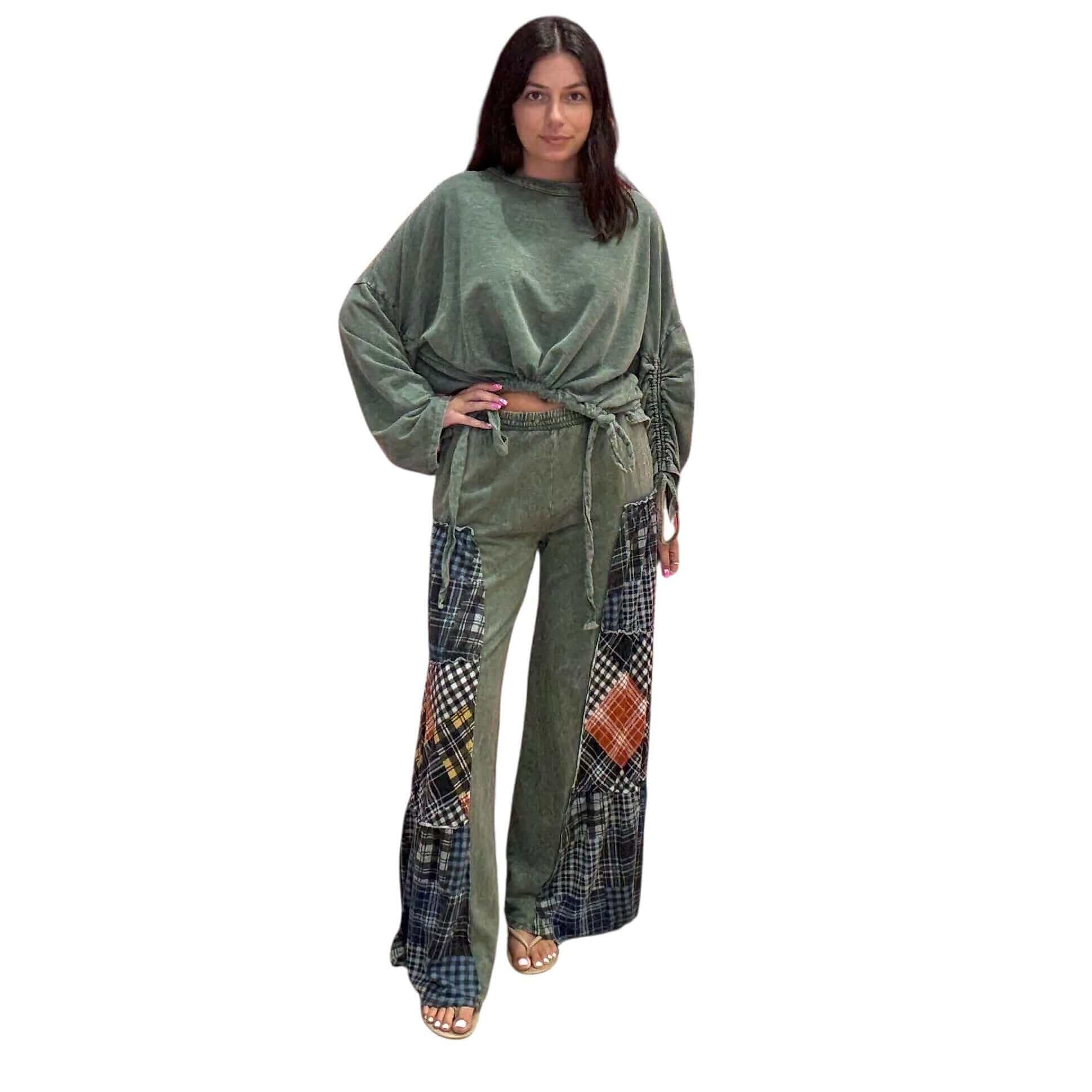 Olive Mineral Washed Pullover – Alicia DiMichele Boutique