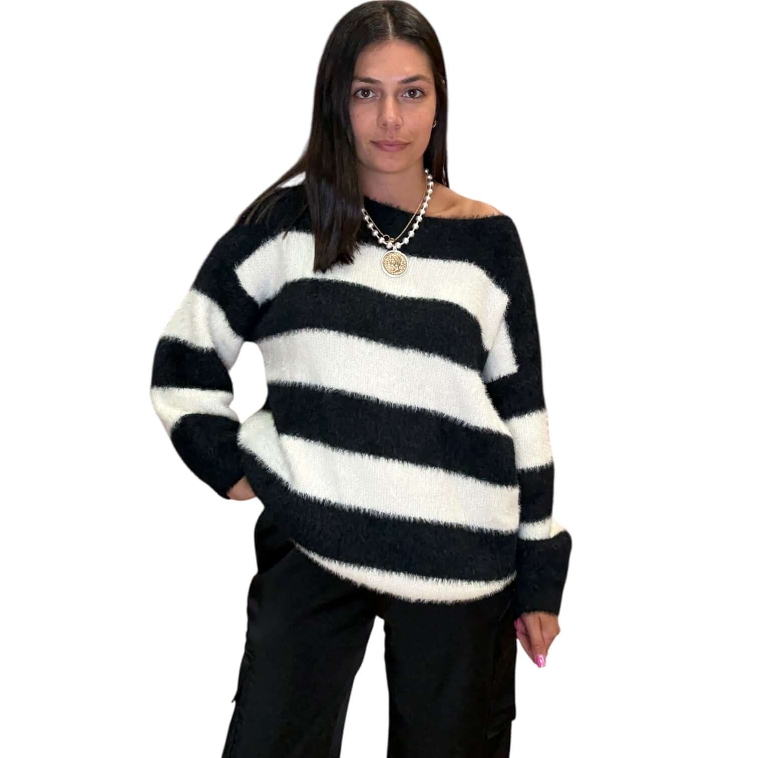 Bold & Cozy Striped Sweater – Alicia DiMichele Boutique
