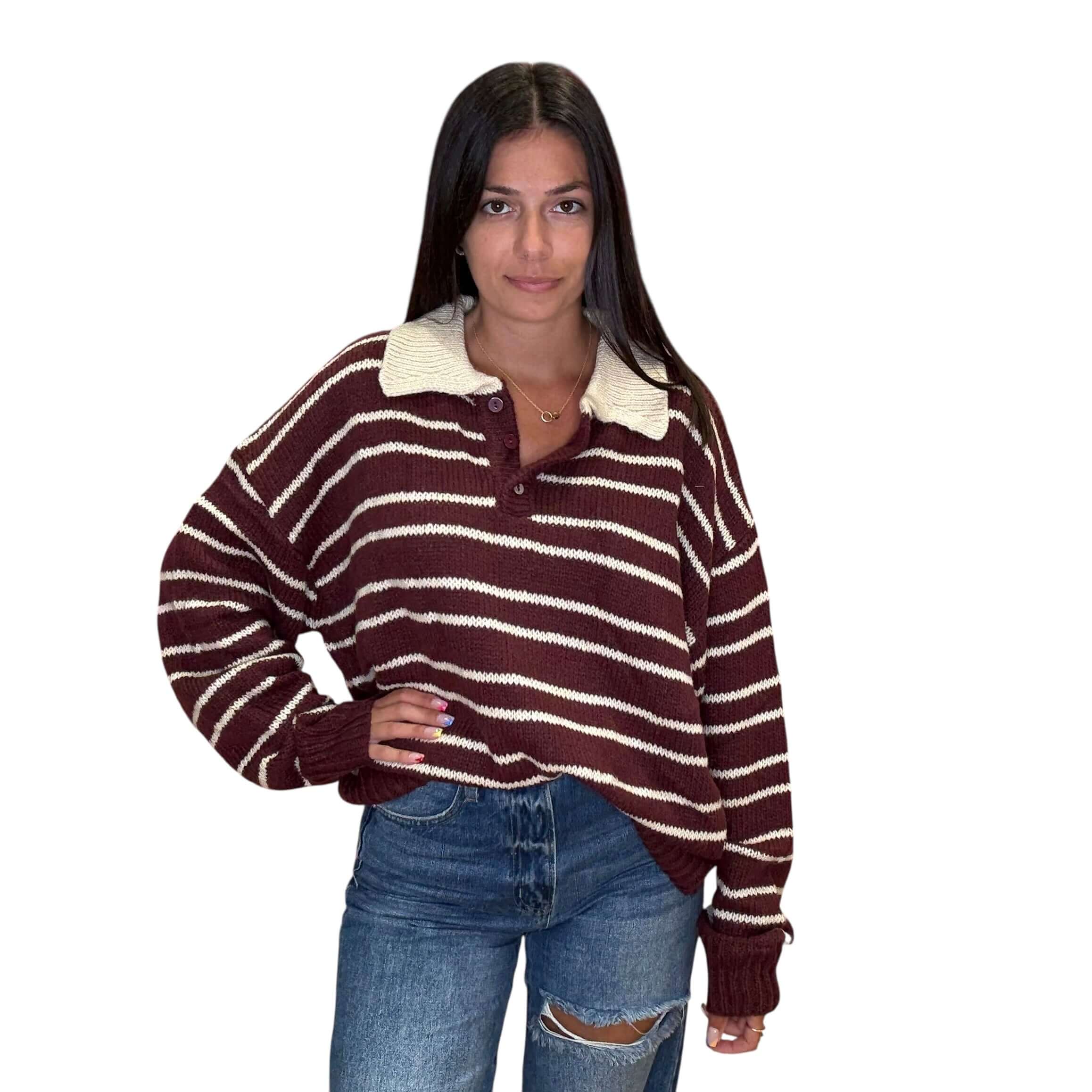 Varsity Stripe Sweater – Alicia DiMichele Boutique