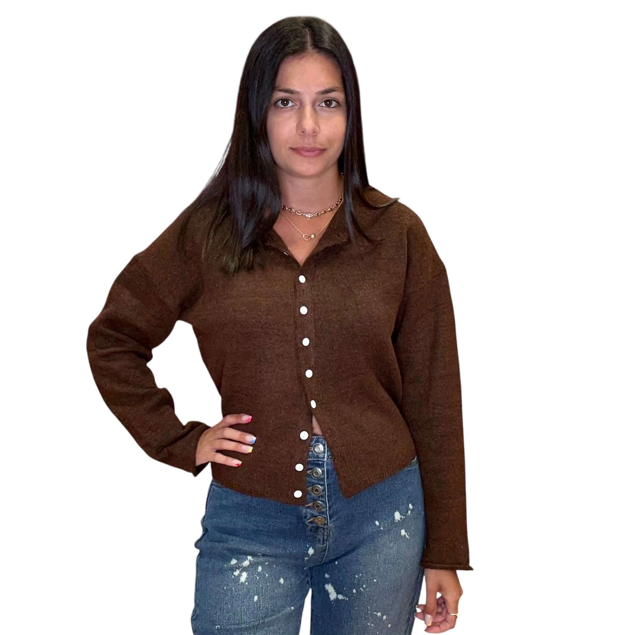 Everyday Ease Cardigan - Chocolate – Alicia DiMichele Boutique