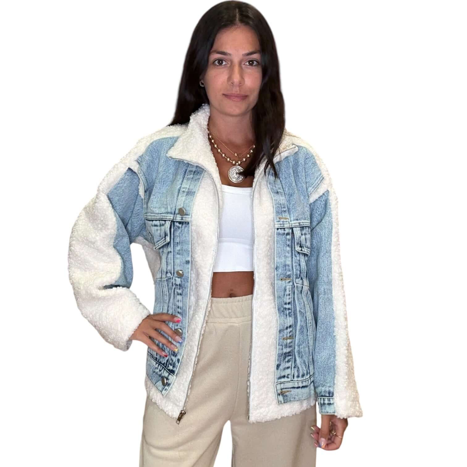 Sherpa Edge Denim Jacket – Alicia DiMichele Boutique