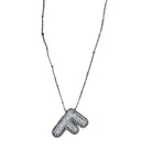 Silver Jeweled Bubble Initial Necklace – Alicia DiMichele Boutique