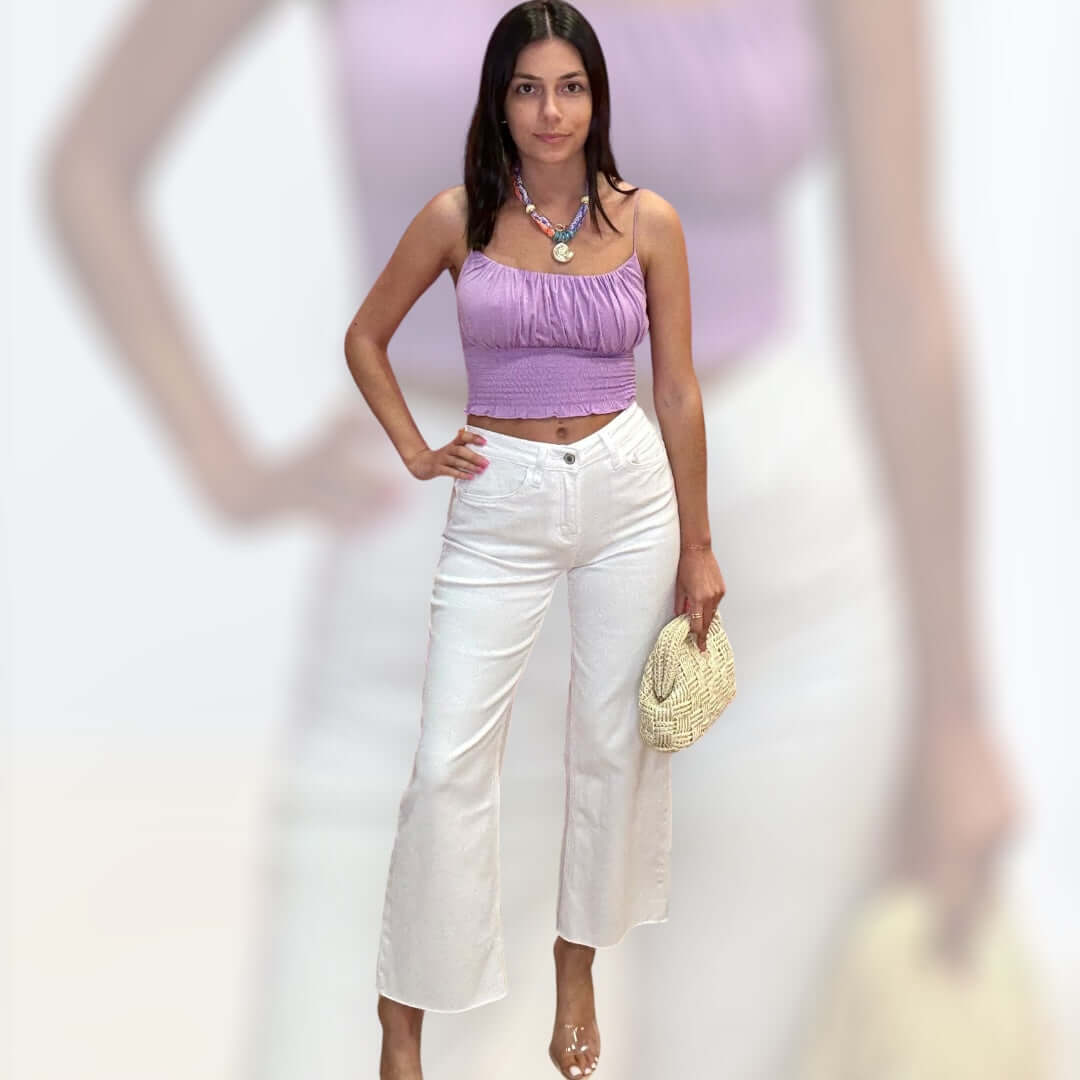 Optic White Crop Jeans – Alicia DiMichele Boutique