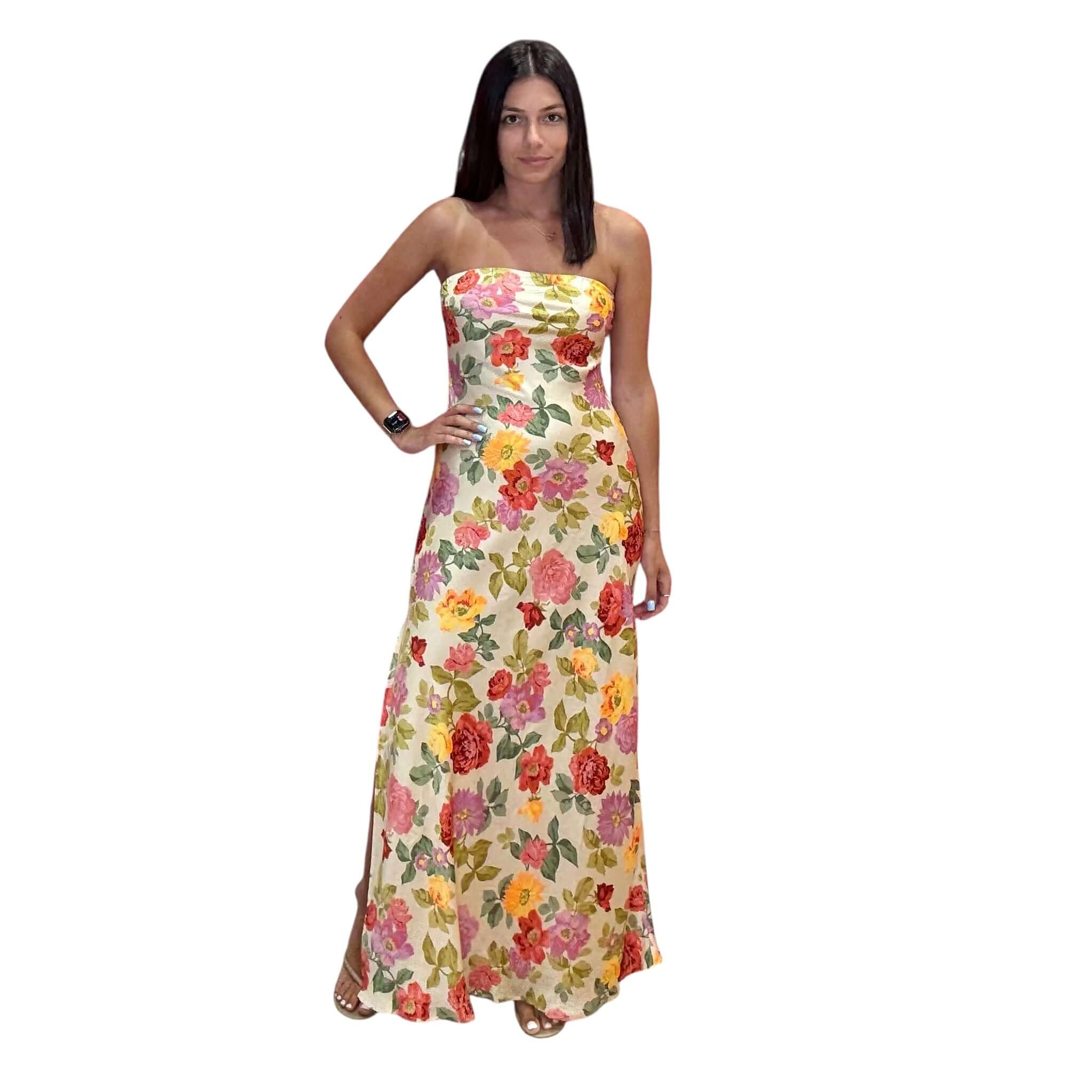 Bloom Affair Strapless Maxi Dress – Alicia DiMichele Boutique