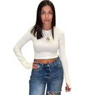 Luxe Ribbed Crop Top - Ivory – Alicia DiMichele Boutique