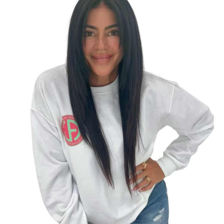 Family Over Everything® Sweatshirt - White – Alicia DiMichele Boutique