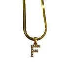 Pearl Letter Herringbone Necklace – Alicia DiMichele Boutique