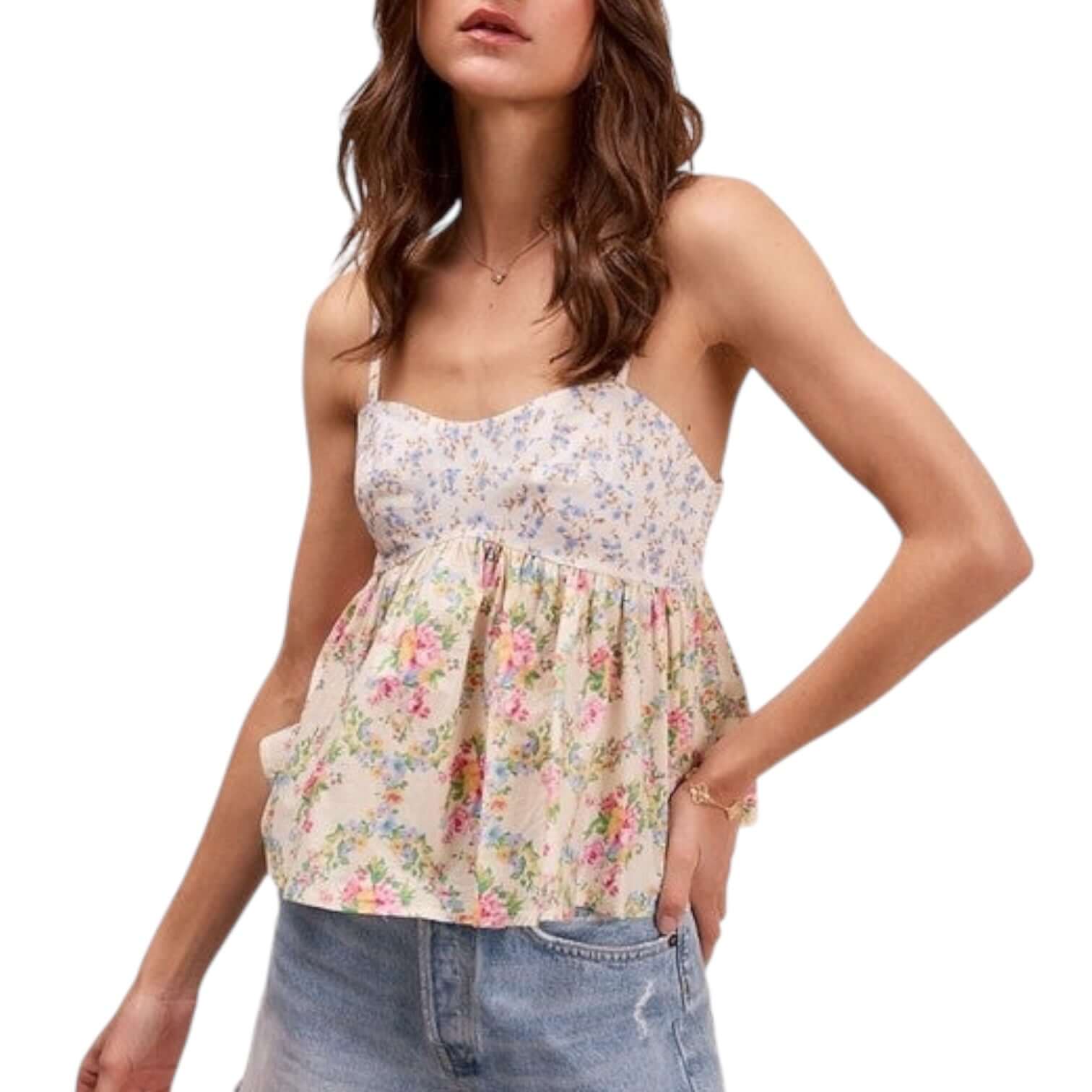 Peach Petals Peplum Top – Alicia DiMichele Boutique