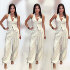 Power Move Halter Vest – Bone – Alicia DiMichele Boutique