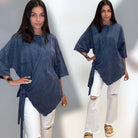 Navy Wrap Mineral Washed Top – Alicia DiMichele Boutique