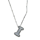 Silver Jeweled Bubble Initial Necklace – Alicia DiMichele Boutique