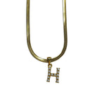Pearl Letter Herringbone Necklace – Alicia DiMichele Boutique