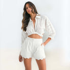 Sweet Escape Eyelet Shorts Set – Alicia DiMichele Boutique