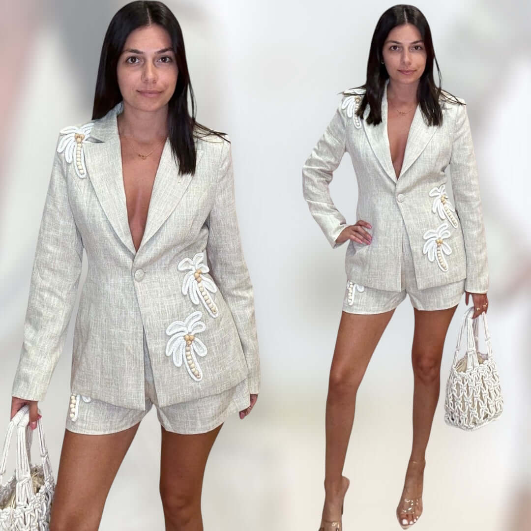 Palm Club Blazer Short Set – Alicia DiMichele Boutique