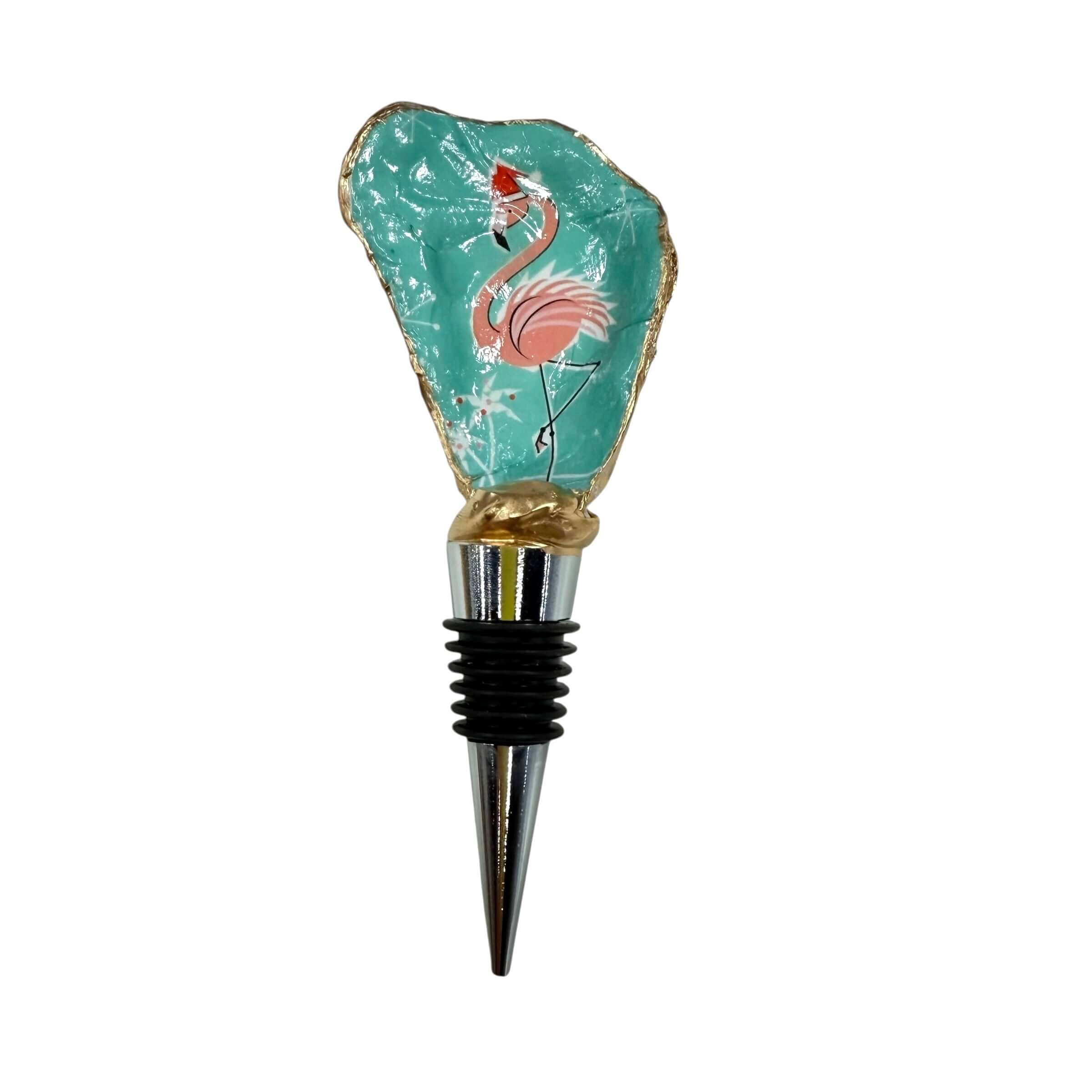 Santa Flamingo Oyster Wine Stopper – Alicia DiMichele Boutique