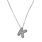 Silver Jeweled Bubble Initial Necklace – Alicia DiMichele Boutique