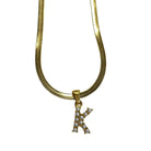 Pearl Letter Herringbone Necklace – Alicia DiMichele Boutique