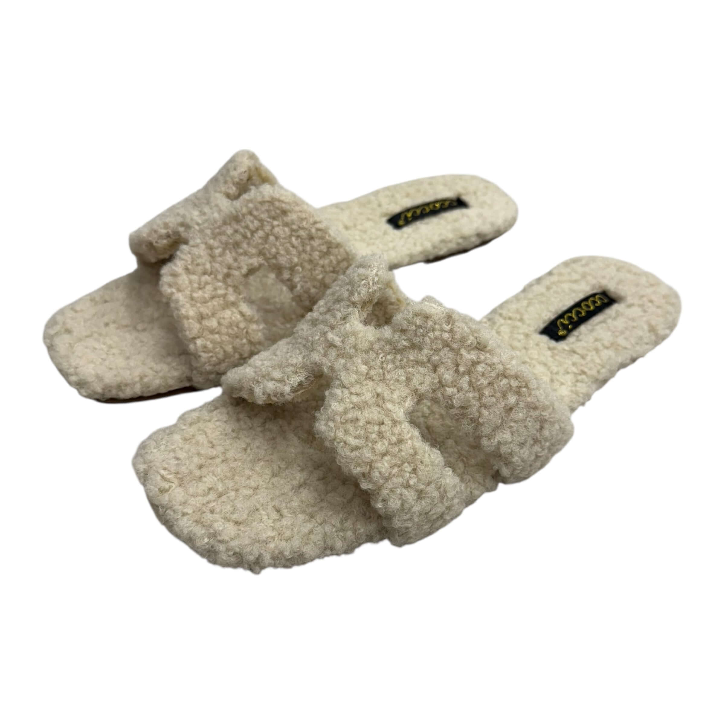 Teddy Slide Sandal - Beige – Alicia DiMichele Boutique