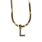 Pearl Letter Herringbone Necklace – Alicia DiMichele Boutique
