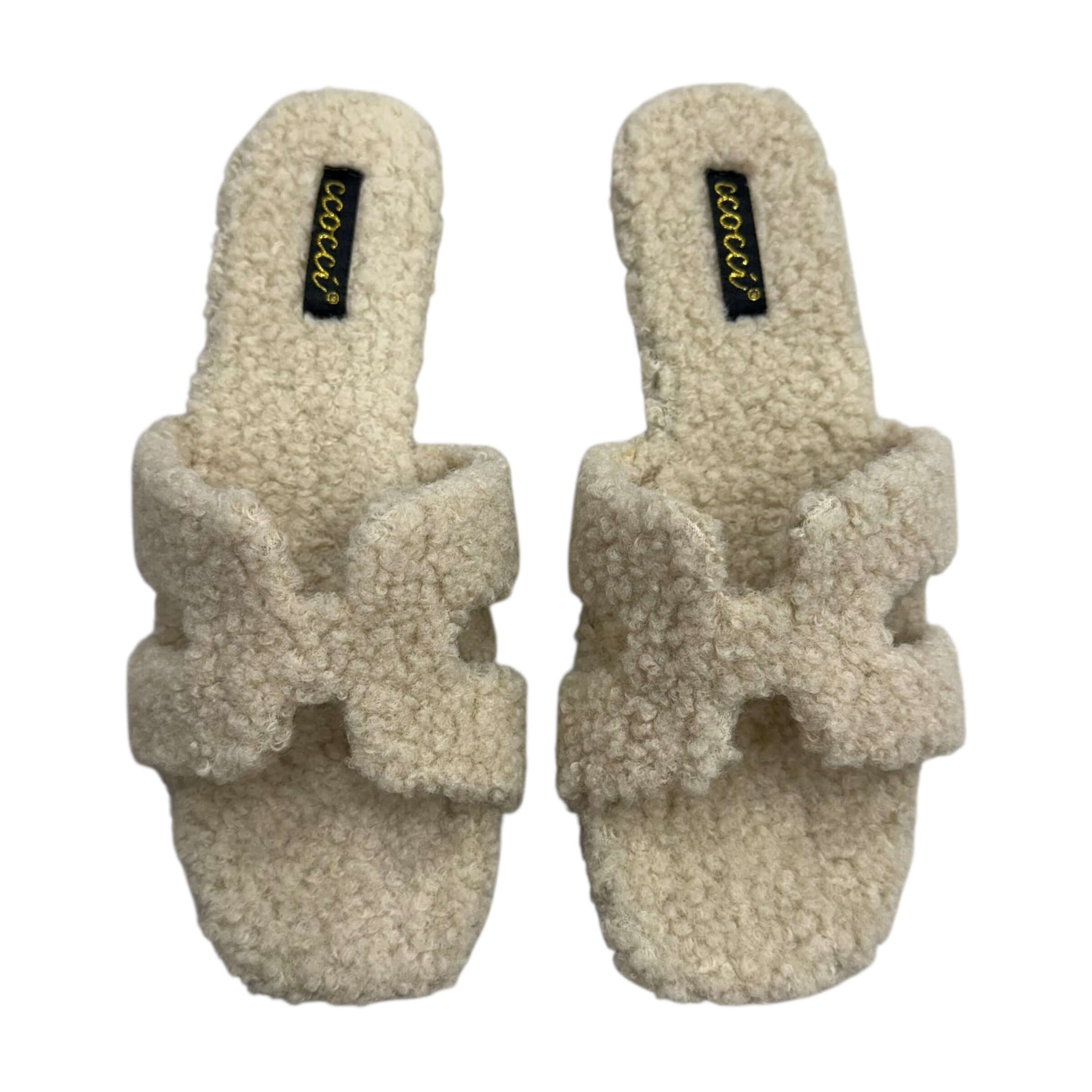 Teddy Slide Sandal - Beige – Alicia DiMichele Boutique