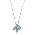 Silver Jeweled Bubble Initial Necklace – Alicia DiMichele Boutique