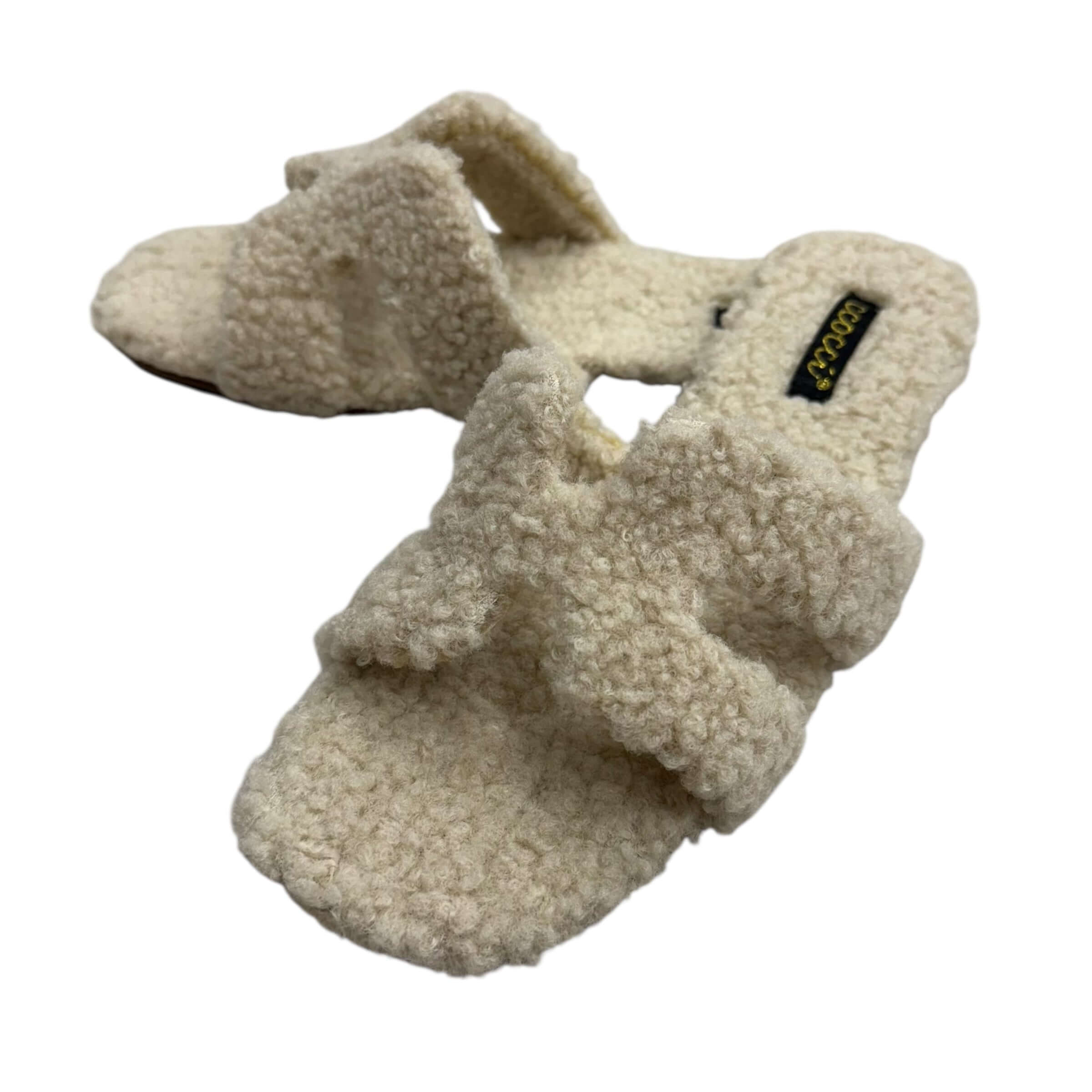 Teddy Slide Sandal - Beige – Alicia DiMichele Boutique