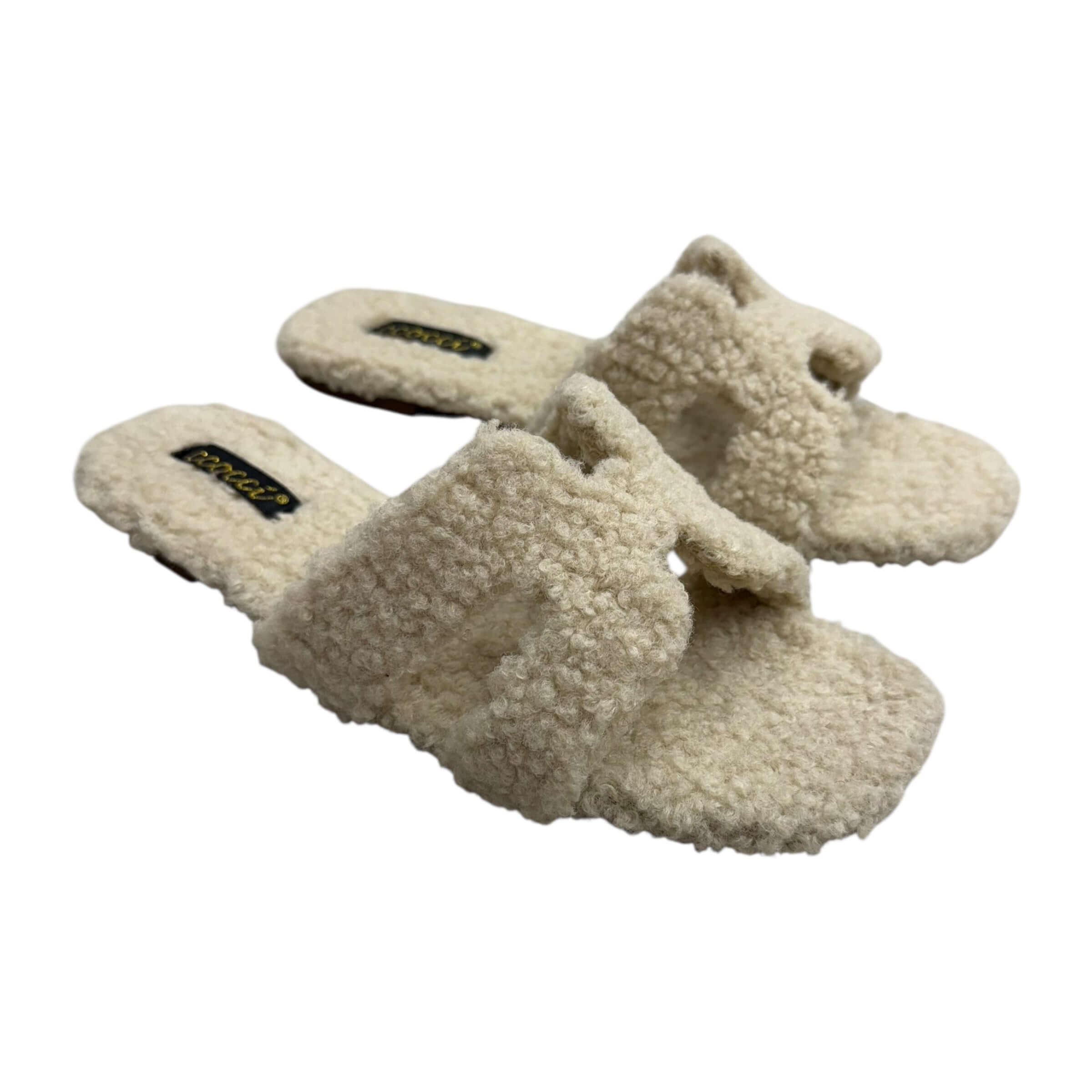 Teddy Slide Sandal - Beige – Alicia DiMichele Boutique