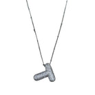 Silver Jeweled Bubble Initial Necklace – Alicia DiMichele Boutique