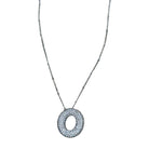 Silver Jeweled Bubble Initial Necklace – Alicia DiMichele Boutique