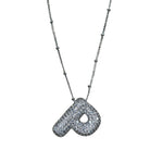 Silver Jeweled Bubble Initial Necklace – Alicia DiMichele Boutique