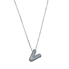 Silver Jeweled Bubble Initial Necklace – Alicia DiMichele Boutique
