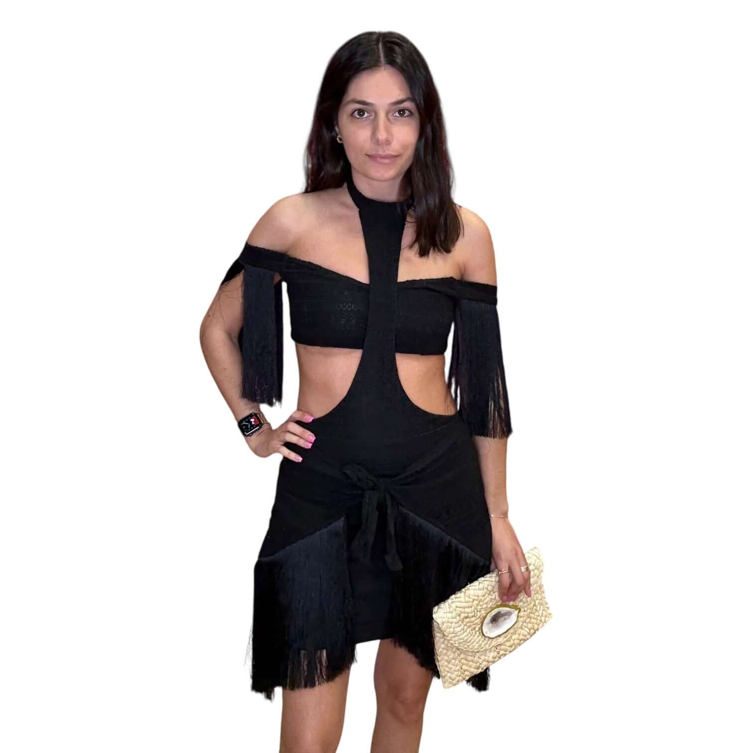 Studio Fringe Wrap Front Dress – Alicia DiMichele Boutique