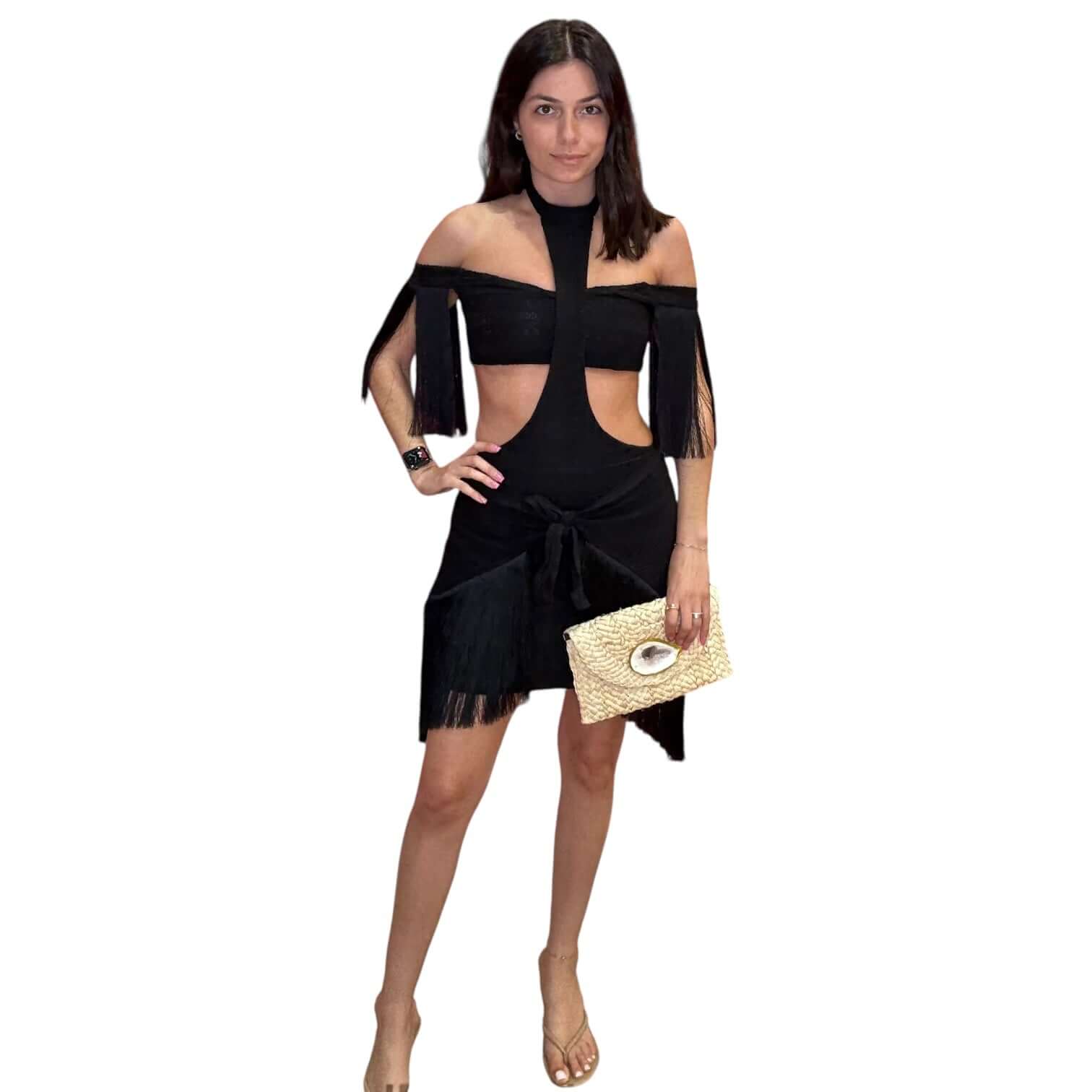 Studio Fringe Wrap Front Dress – Alicia DiMichele Boutique