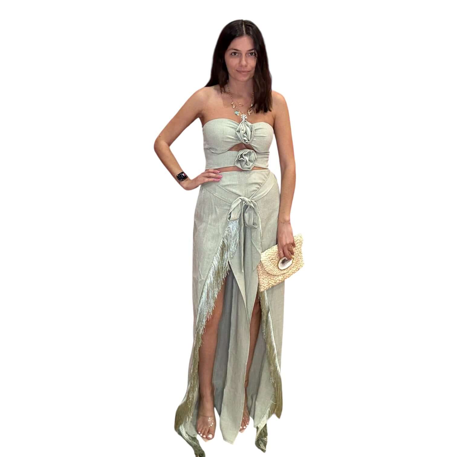 Rose Fringe Pant Set – Alicia DiMichele Boutique